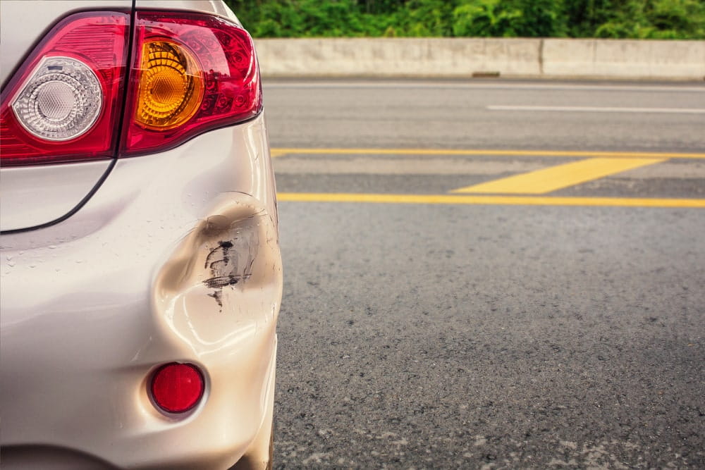 Car With A Rear Bump