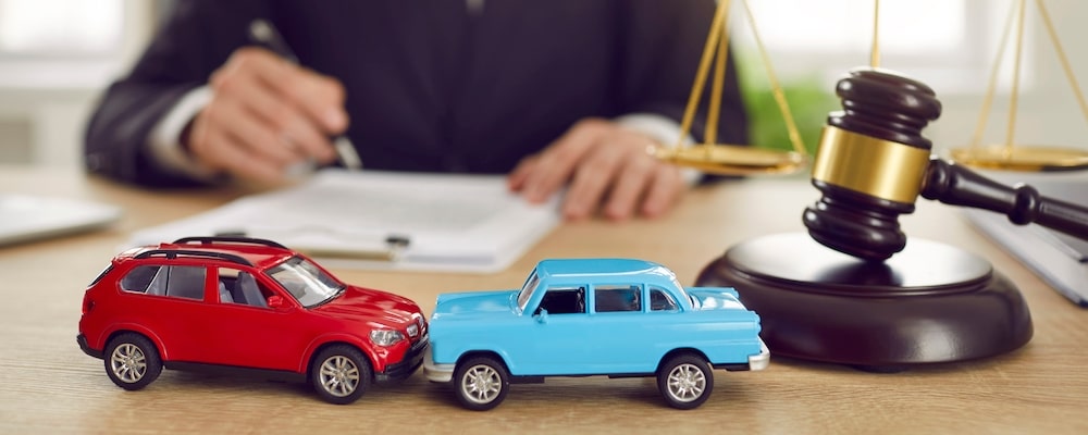 Toy cars on table