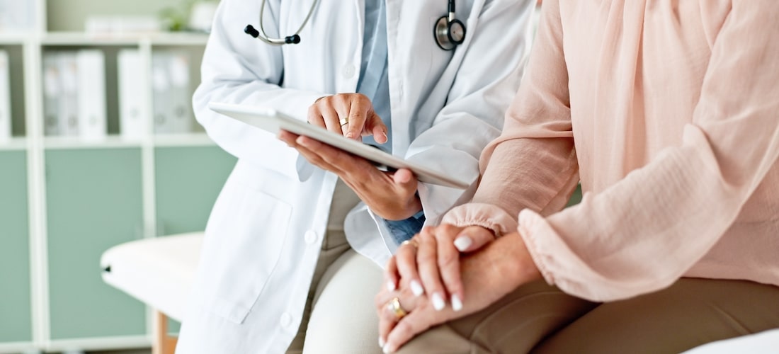 Doctor with patient